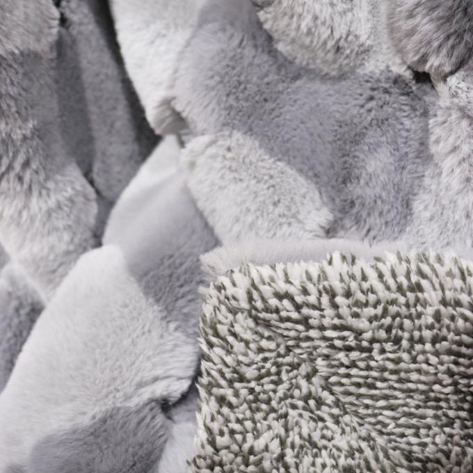 Polyester Lightweight Coral Fleece Blanket Faux Fur Blanket For Winter 320gsm 2
