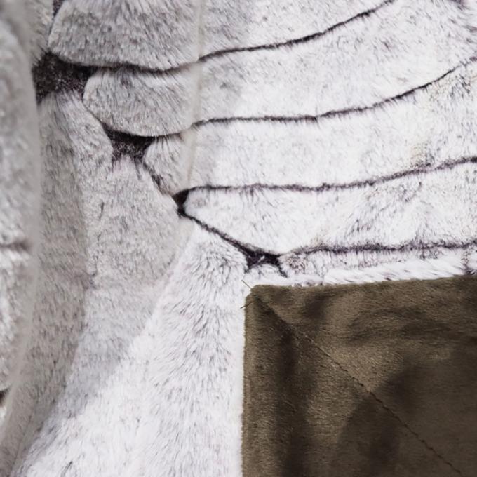 100% Polyester Coral Fleece Fabric Faux Fur Weighted Blanket 2