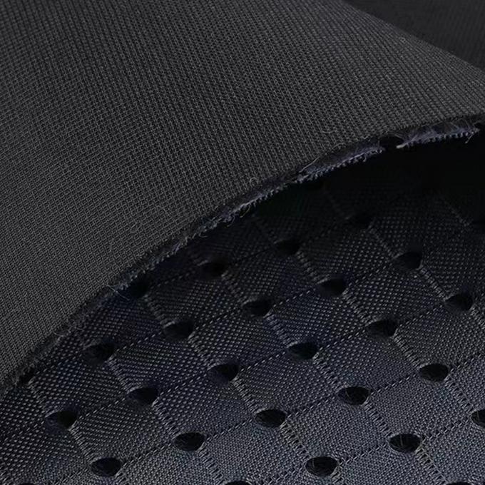 3mm 3d Spacer Fabric 50in To 60in Black Colored Yarn Breathable Mesh Material 0