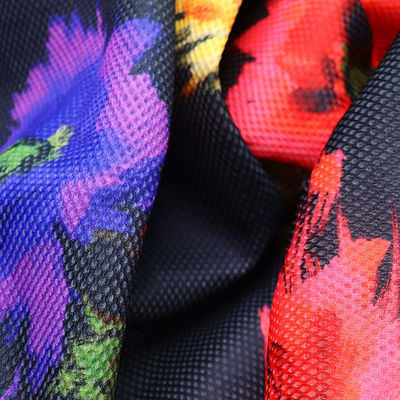 Good price 2mm Digital Printing Polyester Mesh Fabric Breathable Soft Mesh Fabric For Shoes online