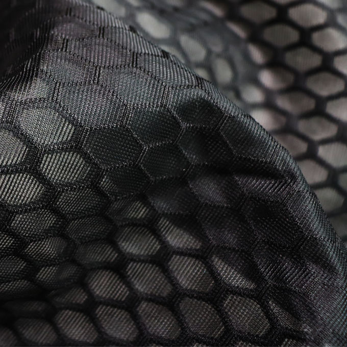 100% Polyester Mesh Fabric Knitted Airmesh Breathable Spacer Mesh Fine Black Mesh Fabric 2
