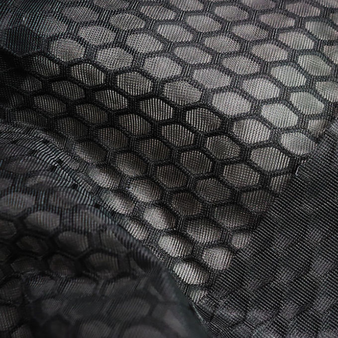 100% Polyester Mesh Fabric Knitted Airmesh Breathable Spacer Mesh Fine Black Mesh Fabric 1
