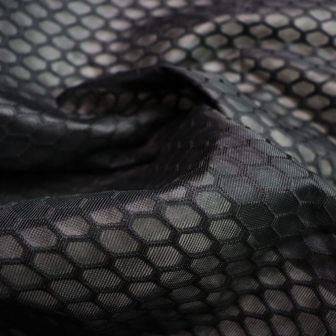 100% Polyester Mesh Fabric Knitted Airmesh Breathable Spacer Mesh Fine Black Mesh Fabric 0