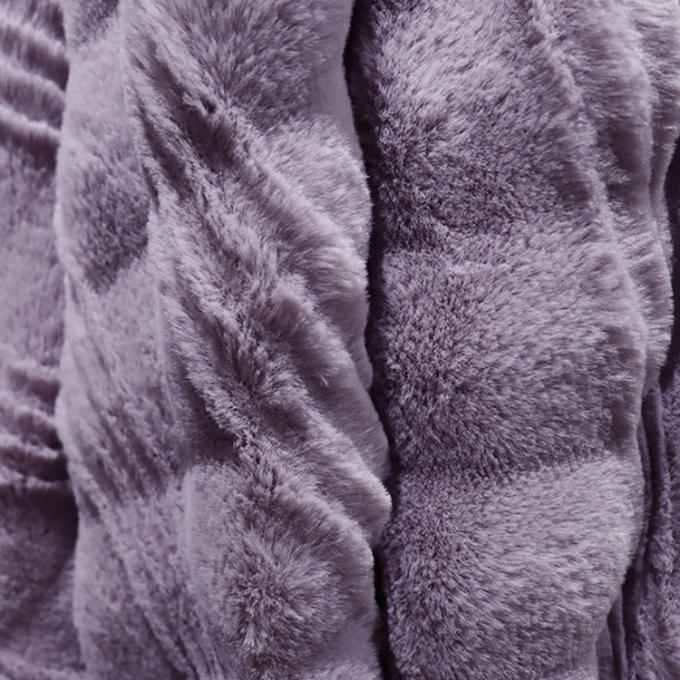 High Colorfastness Warm Blanket Set Faux Fur Plush Minky Blankets 1