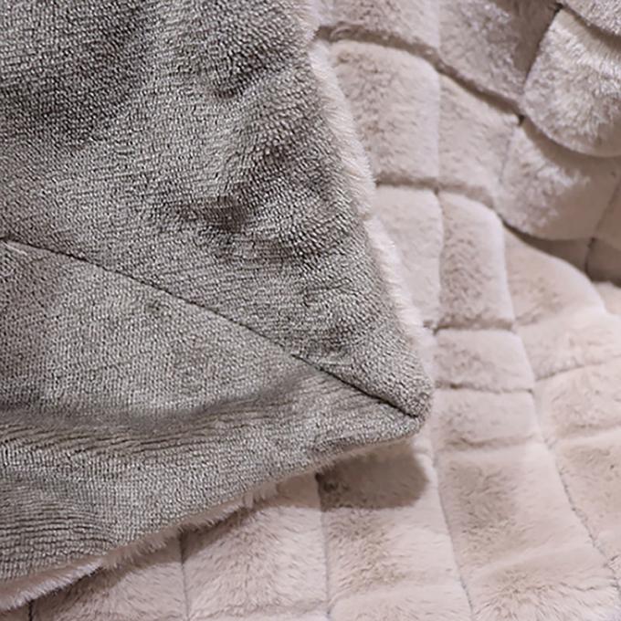 Plain Double Sided Faux Fur Throw Blanket Ghost Blanket Winter Coral Plush Blanket 3