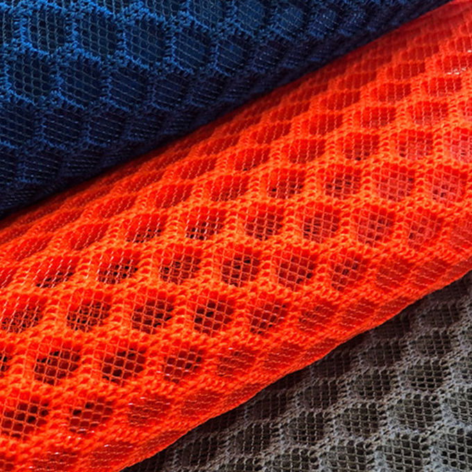 100% Polyester Recycled Polyester Mesh Knitted Airmesh 3D Mesh Material 2