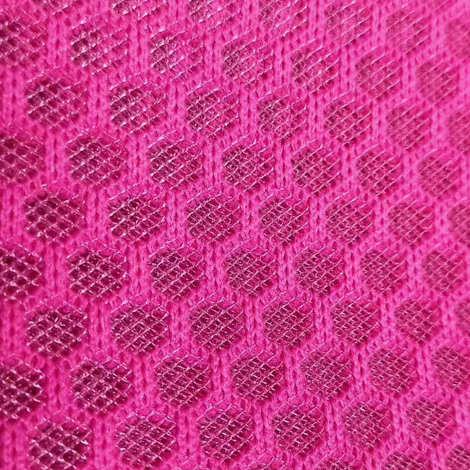 100% Polyester Recycled Polyester Mesh Knitted Airmesh 3D Mesh Material 1