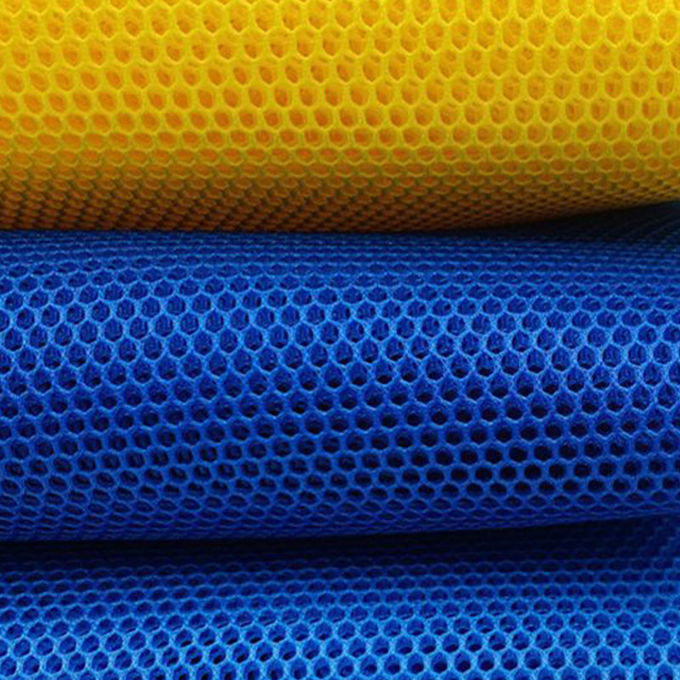 100 Percent Polyester Spacer Mesh Fabric Lightweight Polyester Mesh Fabric 230gsm 3