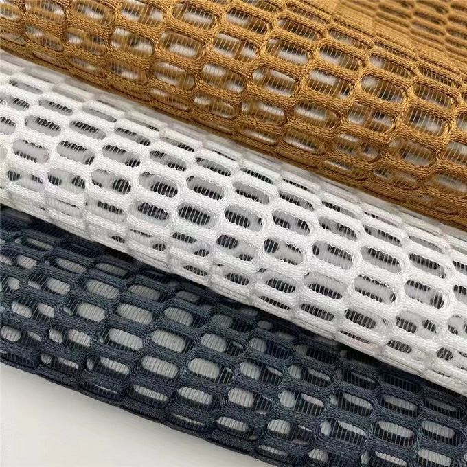 Airmesh Knitted Abrasion Resistant Spacer Mesh Fabric 100% Polyester Double Sided 0