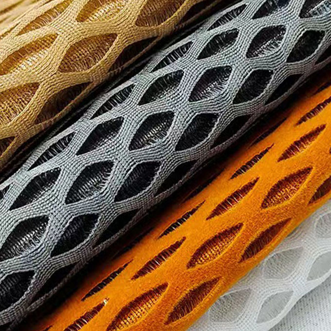 Breathable 100% Polyester Sports Mesh Fabric 3D Mesh Fabric 10MM - 20MM 0