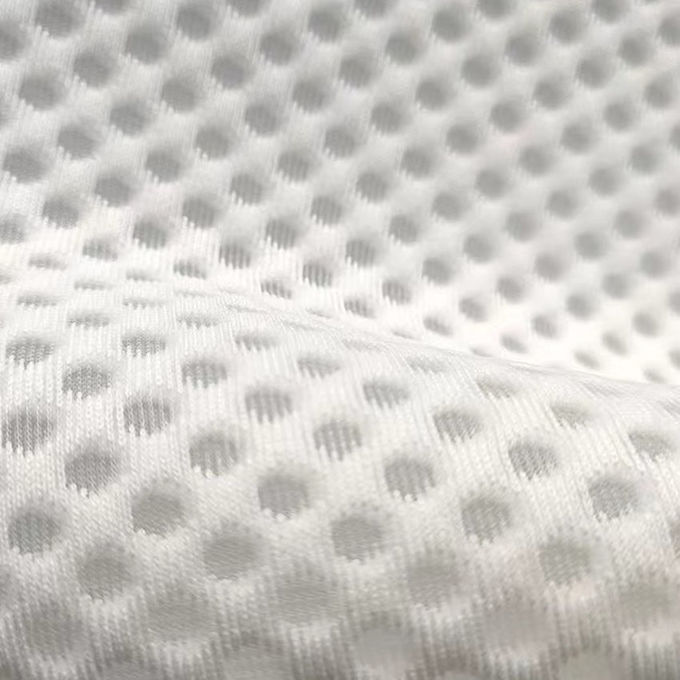 Breathable Airmesh White Polyester Mesh Fabric Recycled Polyester Mesh 430gsm 0